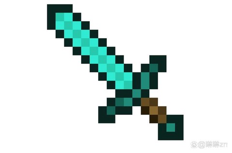 我的世界钻石剑怎么画[图1]